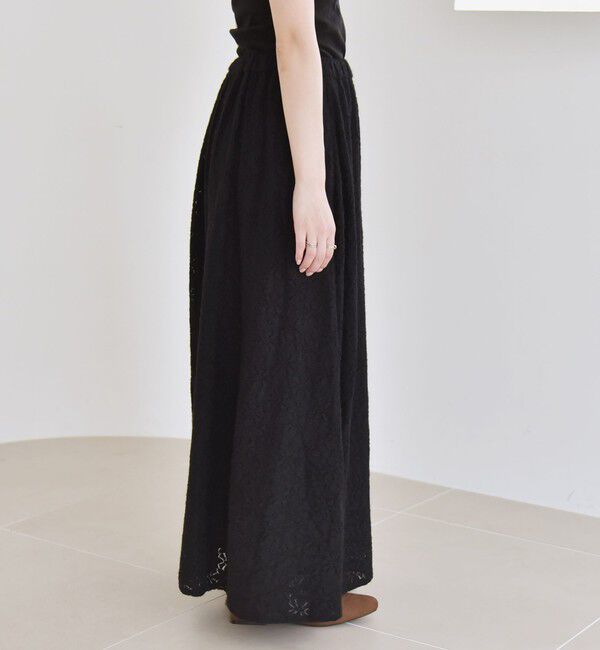 quaranciel「quaranciel:〈洗濯機可能〉フラワー レース フレア スカート」|フレア|