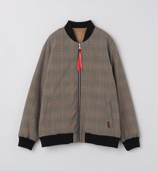 SHIPS Colors 「SHIPS Colors:チェック ボア ボマー ジャケット」|ブルゾン・スタジャン|