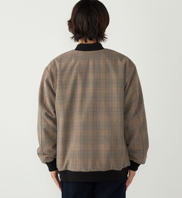 SHIPS Colors 「SHIPS Colors:チェック ボア ボマー ジャケット」|ブルゾン・スタジャン|