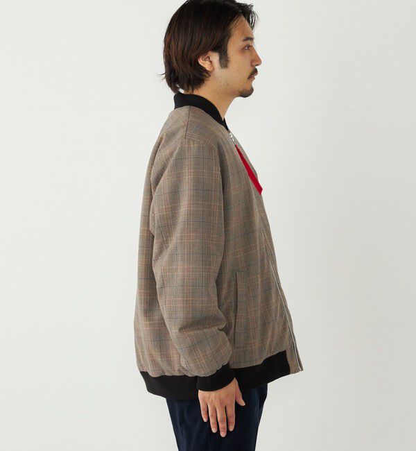 SHIPS Colors 「SHIPS Colors:チェック ボア ボマー ジャケット」|ブルゾン・スタジャン|