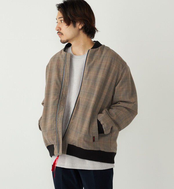 SHIPS Colors 「SHIPS Colors:チェック ボア ボマー ジャケット」|ブルゾン・スタジャン|