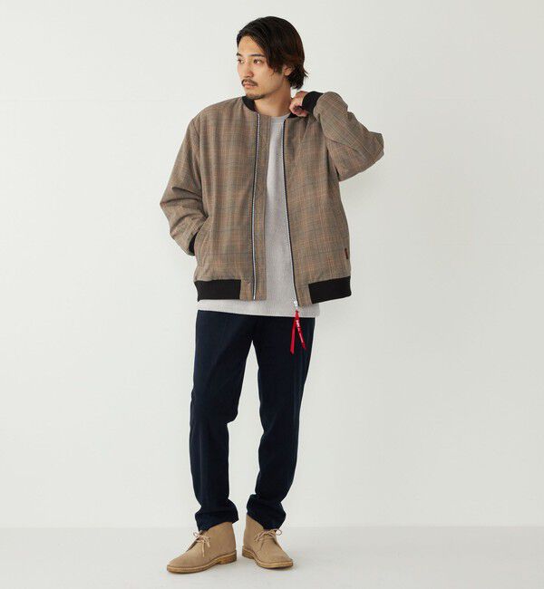 SHIPS Colors 「SHIPS Colors:チェック ボア ボマー ジャケット」|ブルゾン・スタジャン|