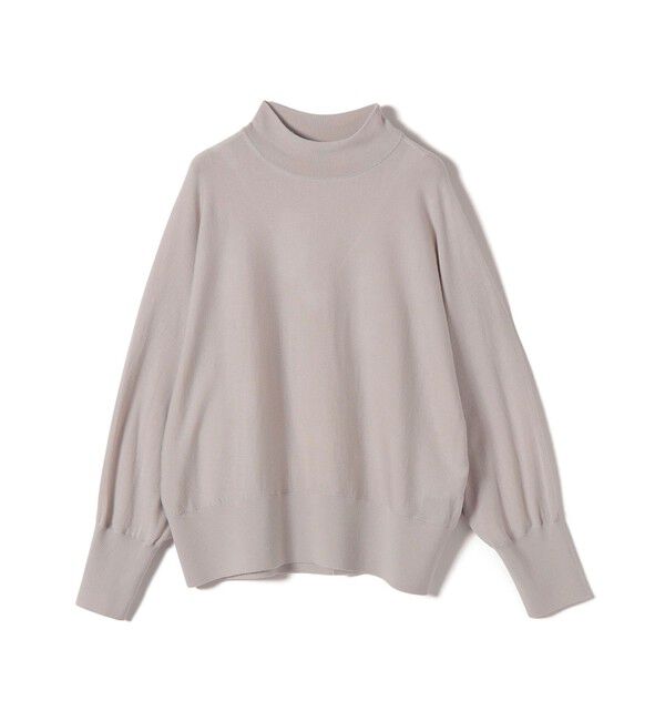 SHIPS for women「SHIPS Primary Navy Label:MERINO WOOL ハイネック ドルマン ニット」|ニット・セーター|ライトグレー
