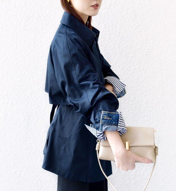 SHIPS for women「〈撥水加工〉バック ギャザー ドロスト ミディ丈 トレンチ」|トレンチコート|