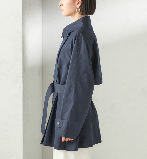SHIPS for women「〈撥水加工〉バック ギャザー ドロスト ミディ丈 トレンチ」|トレンチコート|