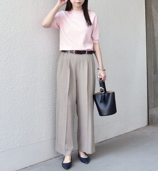 SHIPS Colors 「SHIPS Colors:〈接触冷感・手洗い可能〉14ゲージ 5分袖 ニット◇」|ニット・セーター|