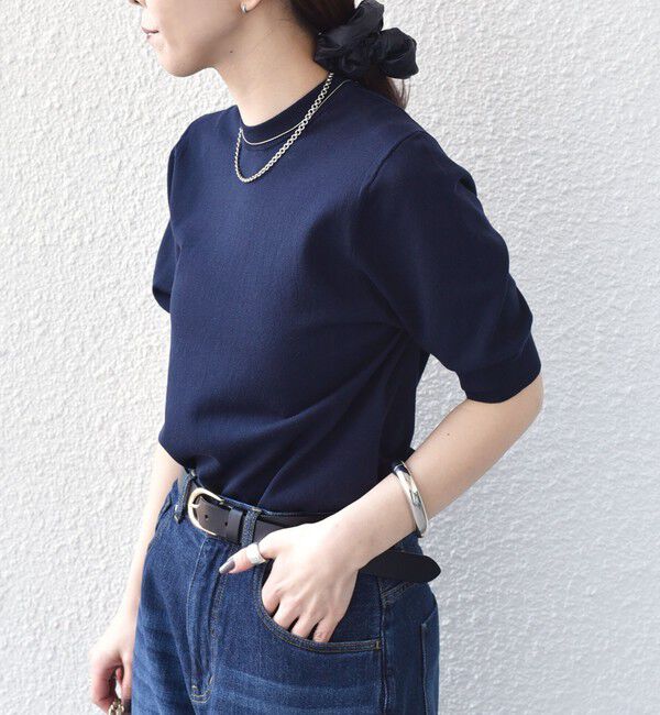 SHIPS Colors 「SHIPS Colors:〈接触冷感・手洗い可能〉14ゲージ 5分袖 ニット◇」|ニット・セーター|