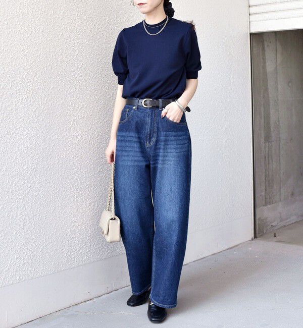 SHIPS Colors 「SHIPS Colors:〈接触冷感・手洗い可能〉14ゲージ 5分袖 ニット◇」|ニット・セーター|