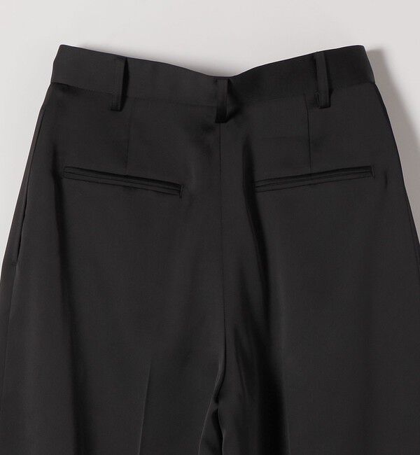 quaranciel「quaranciel:〈手洗い可能〉サテン ワイド ストレート スラックス」|その他|