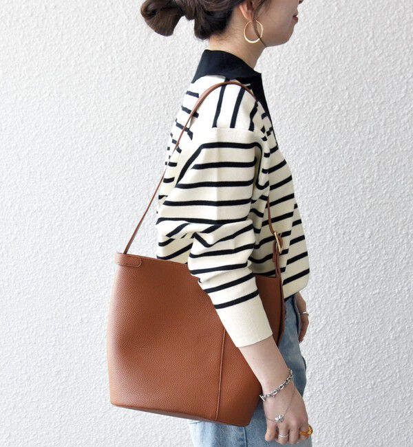 SHIPS any「SHIPS any:〈手洗い可能〉バイカラー スキッパー ニット プルオーバー」|ニット・セーター|