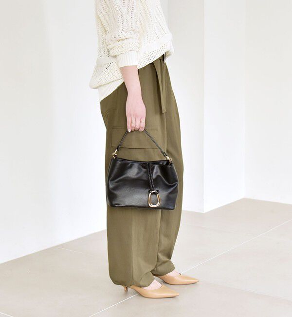 quaranciel「quaranciel:〈洗濯機可能〉ツイル ワイド イージー カーゴ パンツ」|カーゴ|