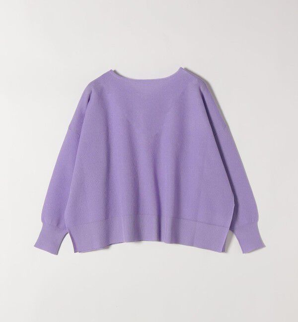 quaranciel「《予約》quaranciel:〈手洗い可能〉シアー 2way Vネック ドルマン ニット プルオーバー」|ニット・セーター|