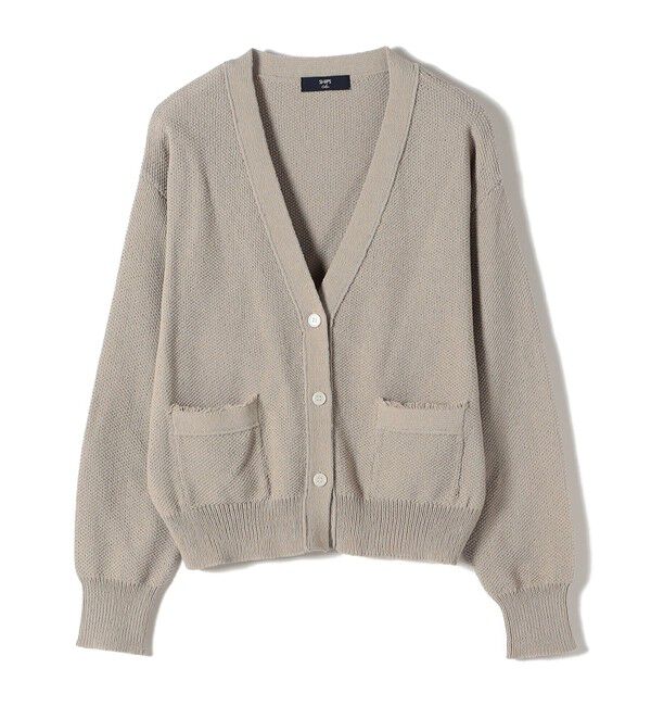 SHIPS Colors 「《予約》SHIPS Colors:〈手洗い可能〉ペーパー ライク フリンジ ポケット カーディガン◆」|カーディガン|