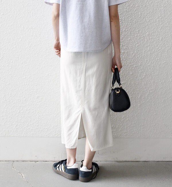 SHIPS any「《予約》SHIPS any:〈手洗い可能〉リネンミックス Iライン フリル イージー スカート」|スカート|