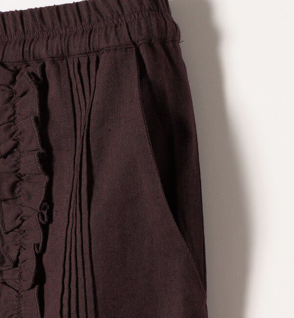 SHIPS any「《予約》SHIPS any:〈手洗い可能〉リネンミックス Iライン フリル イージー スカート」|スカート|