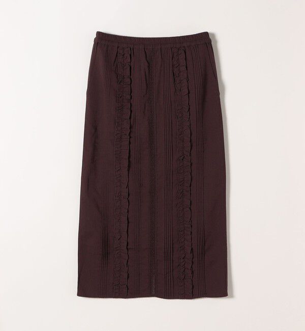 SHIPS any「《予約》SHIPS any:〈手洗い可能〉リネンミックス Iライン フリル イージー スカート」|スカート|