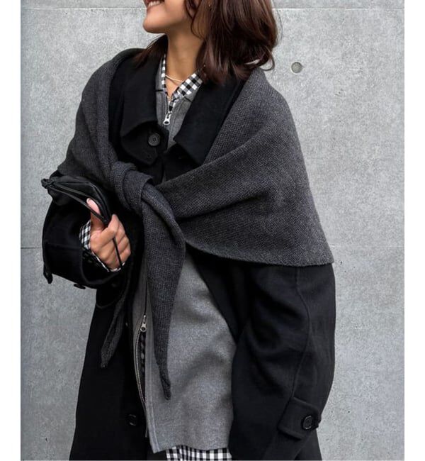 OUTDOOR PRODUCTS Usual Things「HIGHLAND BIG SCARF MERINO WOOL EX」|マフラー|グレーA