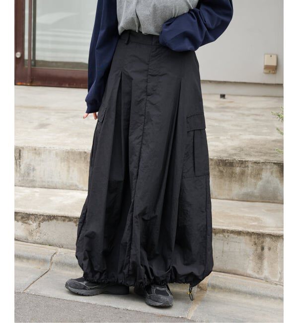 OUTDOOR PRODUCTS Usual Things「≪予約/WEB・横浜店限定カラーあり≫ドロストバルーンカーゴスカート」|スカート|