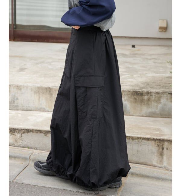 OUTDOOR PRODUCTS Usual Things「≪予約/WEB・横浜店限定カラーあり≫ドロストバルーンカーゴスカート」|スカート|