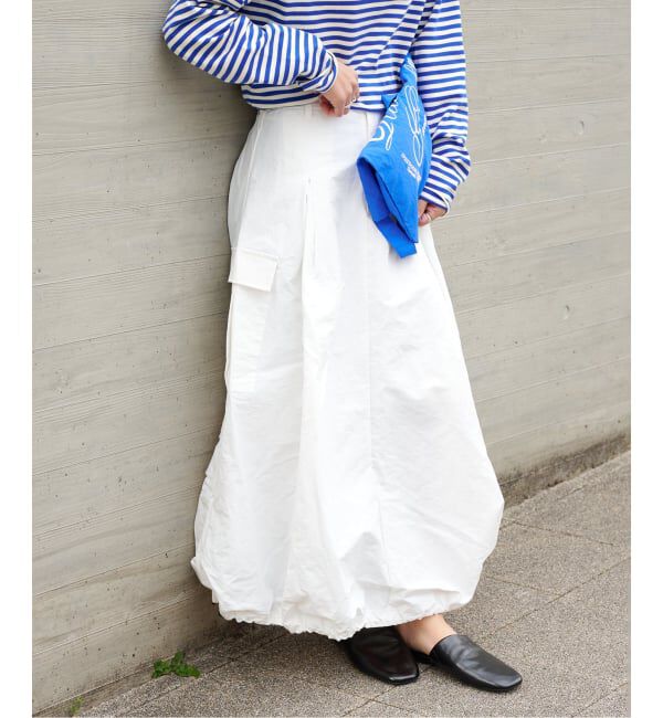 OUTDOOR PRODUCTS Usual Things「≪予約/WEB・横浜店限定カラーあり≫ドロストバルーンカーゴスカート」|スカート|ホワイト