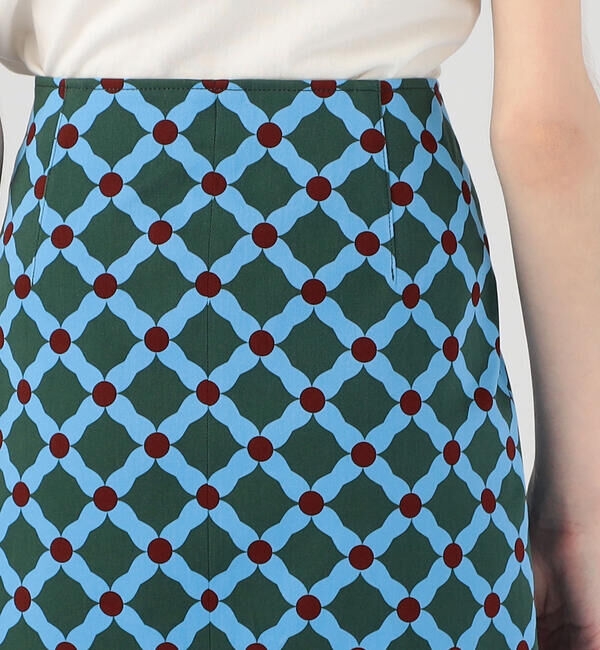 Ballsey「ダイヤゴナルプリント マーメイドスカート」|フレア|