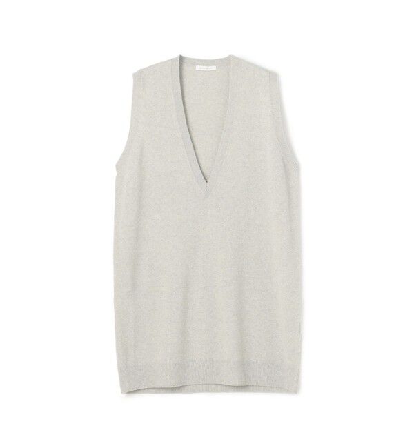 GALERIE VIE「スーパーファインウール Vネックベスト」|ニット・セーター|13 ライトグレー