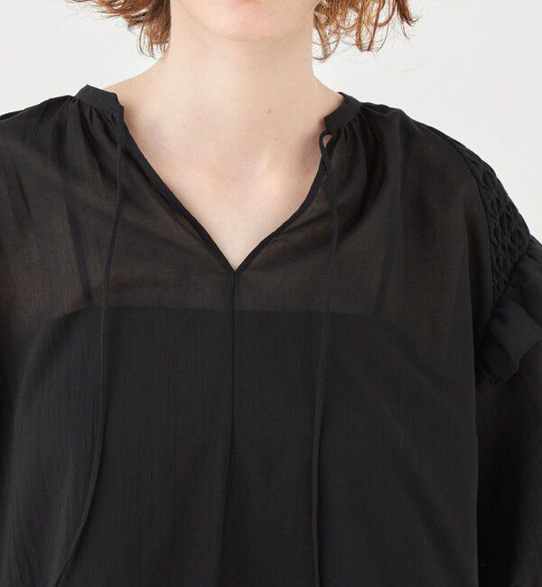 Ballsey「コットンクレープ パフスリーブブラウス」|シャツ・ブラウス|
