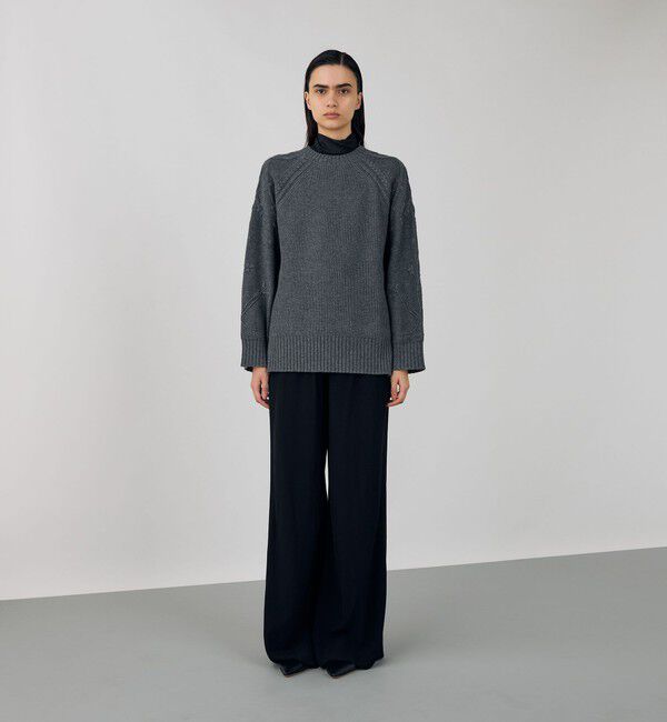 DES PRES「セミウーステッドウール クルーネックプルオーバー」|ニット・セーター|