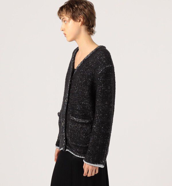 DES PRES「グリッターウールファー Vネックカーディガン」|カーディガン|