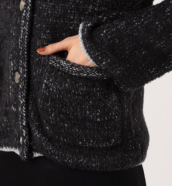 DES PRES「グリッターウールファー Vネックカーディガン」|カーディガン|