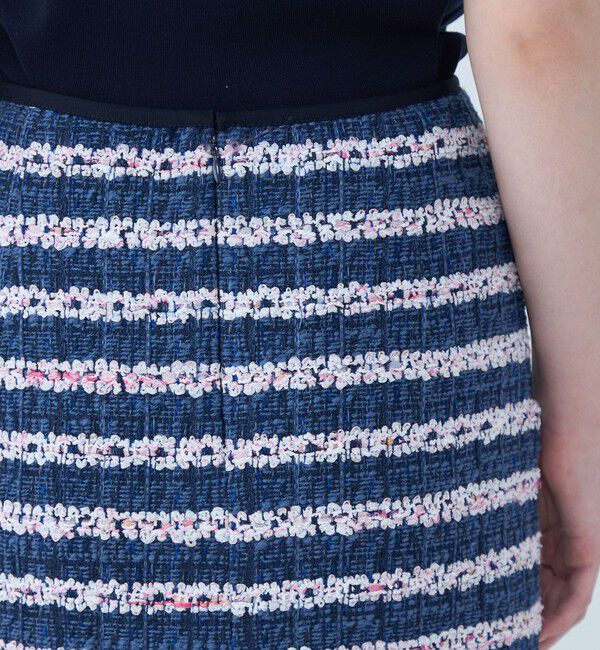 TOMORROWLAND collection「フルールボーダー タイトストレートスカート」|タイト|