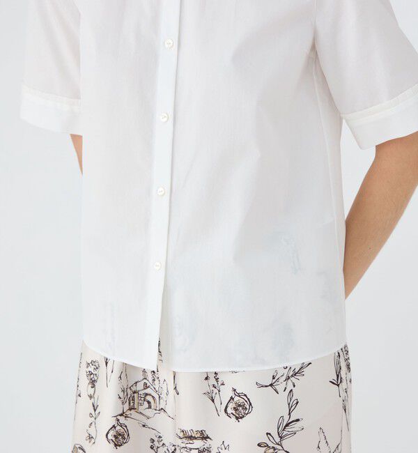 TOMORROWLAND collection「100/2コンパクトブロード ハーフスリーブタックブラウス」|シャツ・ブラウス|