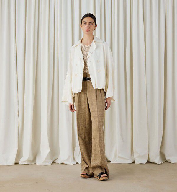 DES PRES「シルクラミーワッシャー ショートPコート」|ピーコート|