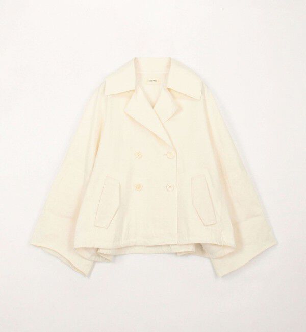 DES PRES「シルクラミーワッシャー ショートPコート」|ピーコート|