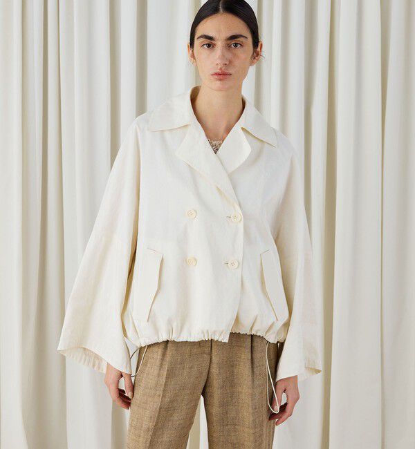 DES PRES「シルクラミーワッシャー ショートPコート」|ピーコート|