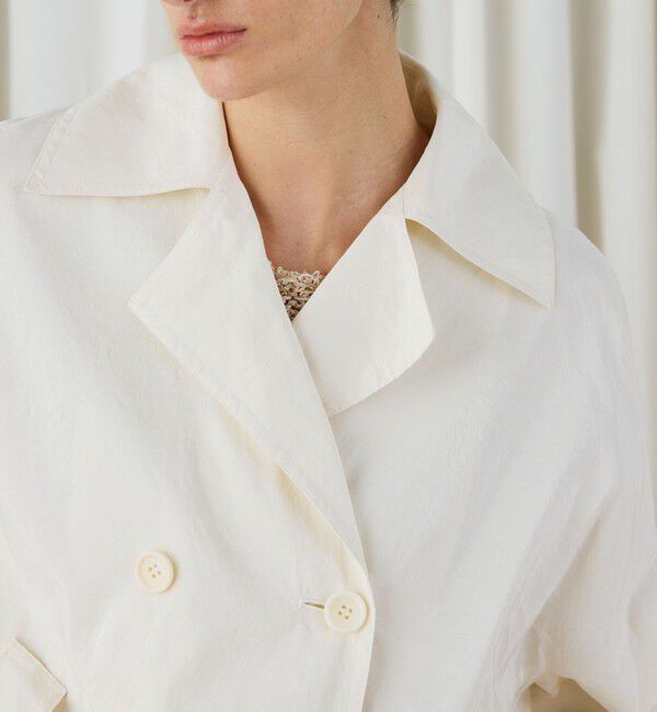 DES PRES「シルクラミーワッシャー ショートPコート」|ピーコート|