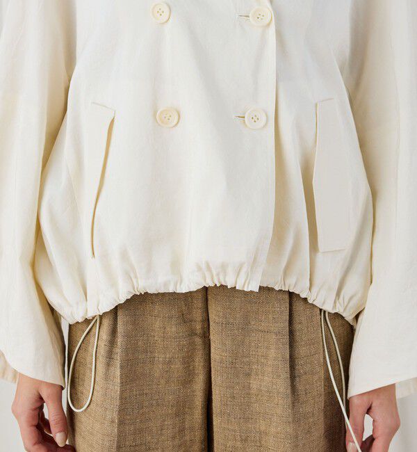 DES PRES「シルクラミーワッシャー ショートPコート」|ピーコート|