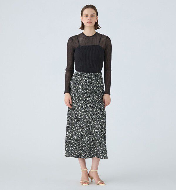 Ballsey「シアーダブルジャカード バックリボンプルオーバー」|ニット・セーター|