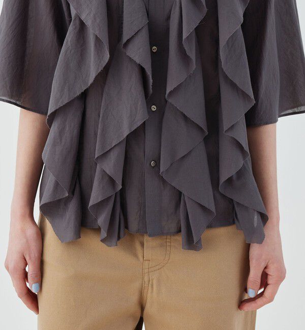 GALERIE VIE「インドコットン フリルシャツ」|シャツ・ブラウス|