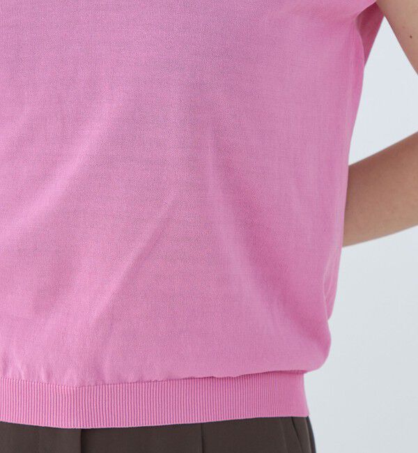 Ballsey「サスティナブルコットンナイロン Vネックノースリーブプルオーバー」|ニット・セーター|