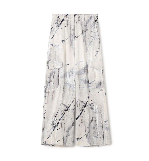 DES PRES「アブストラクトウォールプリント カーゴパンツ」|カーゴ|14 グレー系