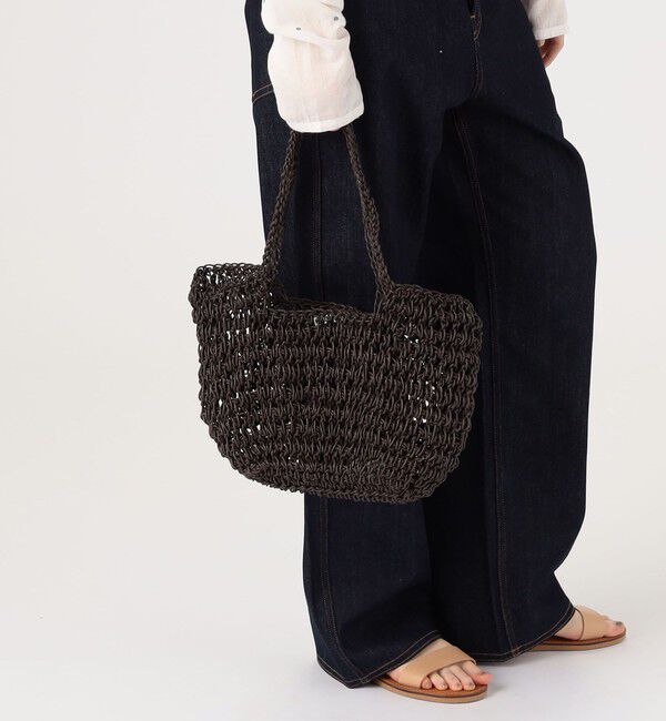 TOMORROWLAND GOODS「MANY RHIZOMES WAXED CITY BASKET」|かごバッグ|