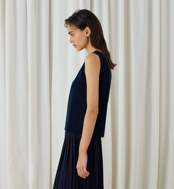 DES PRES「ハイツイストドライコットン ノースリーブプルオーバー」|ニット・セーター|