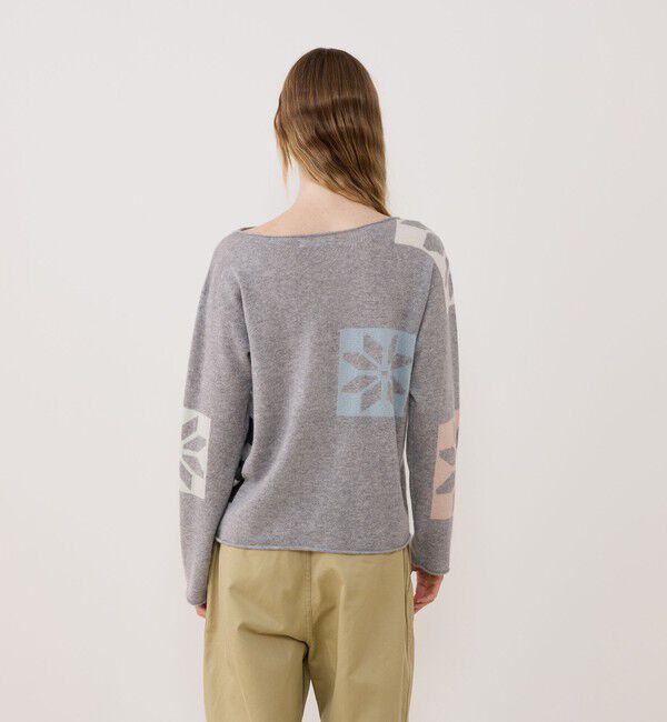 GALERIE VIE「スコットランドカシミヤスノーフレーク ボートネックプルオーバー」|ニット・セーター|