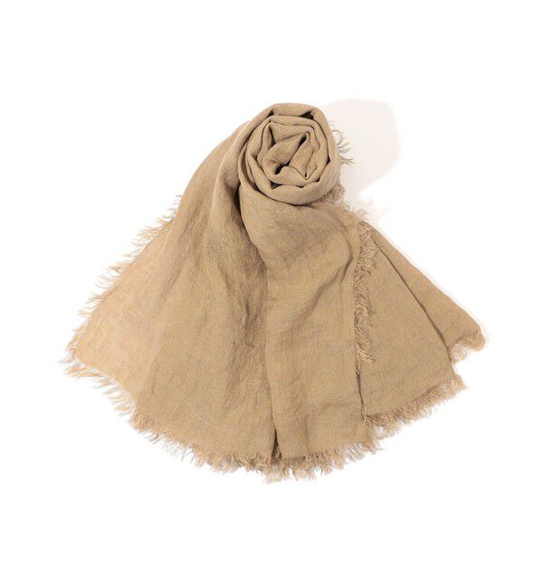 TOMORROWLAND GOODS「ASAUCE MELER リネンガーゼストール」|ストール|45 キャメル