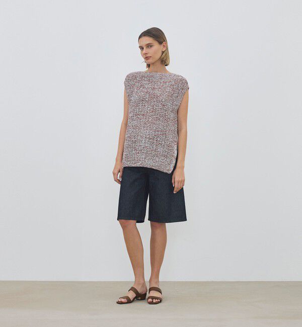 DES PRES「【WEB先行予約】ギマコットン ボートネックベスト」|ニット・セーター|