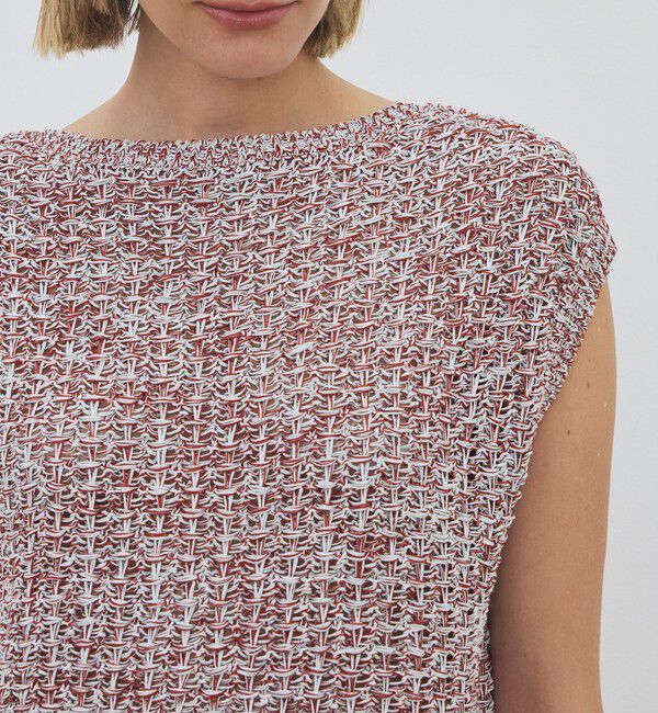 DES PRES「【WEB先行予約】ギマコットン ボートネックベスト」|ニット・セーター|