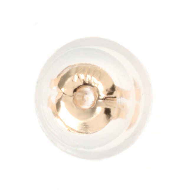  「K10・ブラックルチルクォーツ スクエアストーン ピアス(両耳)」|ピアス|