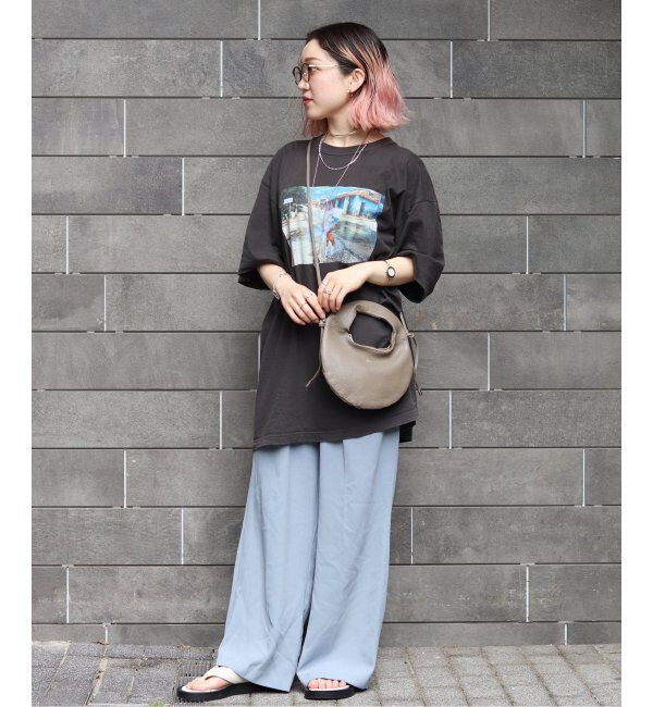  「【blancle/ ブランクレ】S.LEATHER ROUND MINI 2WAY BAG」|ショルダー・メッセンジャー|