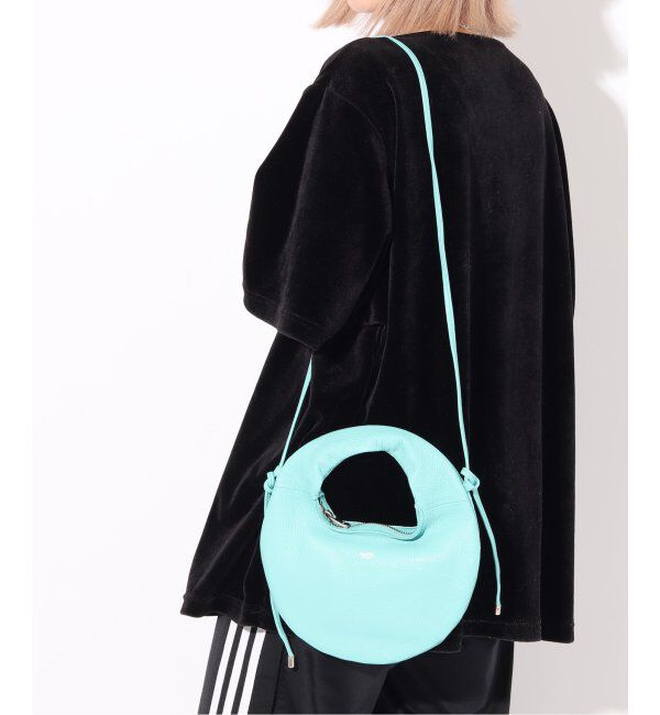  「【blancle/ ブランクレ】S.LEATHER ROUND MINI 2WAY BAG」|ショルダー・メッセンジャー|ブルー A